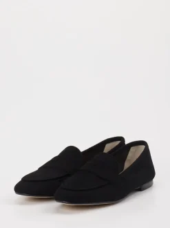 Andrea Puccini – Loafer aus Veloursleder Schwarz