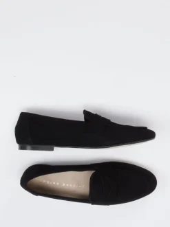 Andrea Puccini – Loafer aus Veloursleder Schwarz