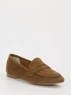 Andrea Puccini – Loafer aus Veloursleder Cognac