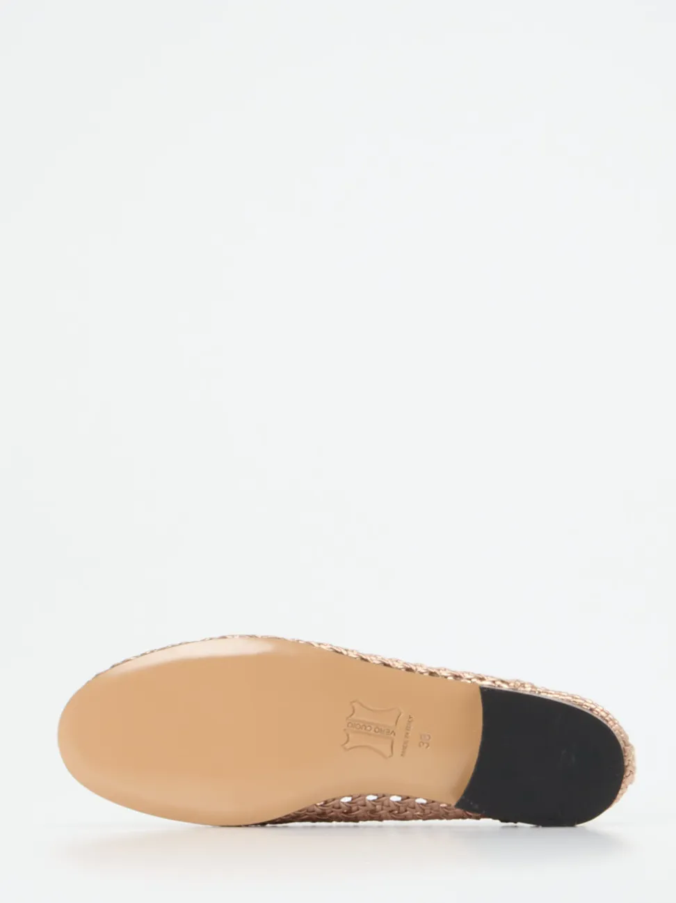 Andrea Puccini – Loafer aus Flechtleder roségold