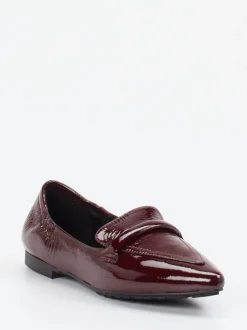 Andrea Puccini – Loafer aus Lackleder in Bordeaux