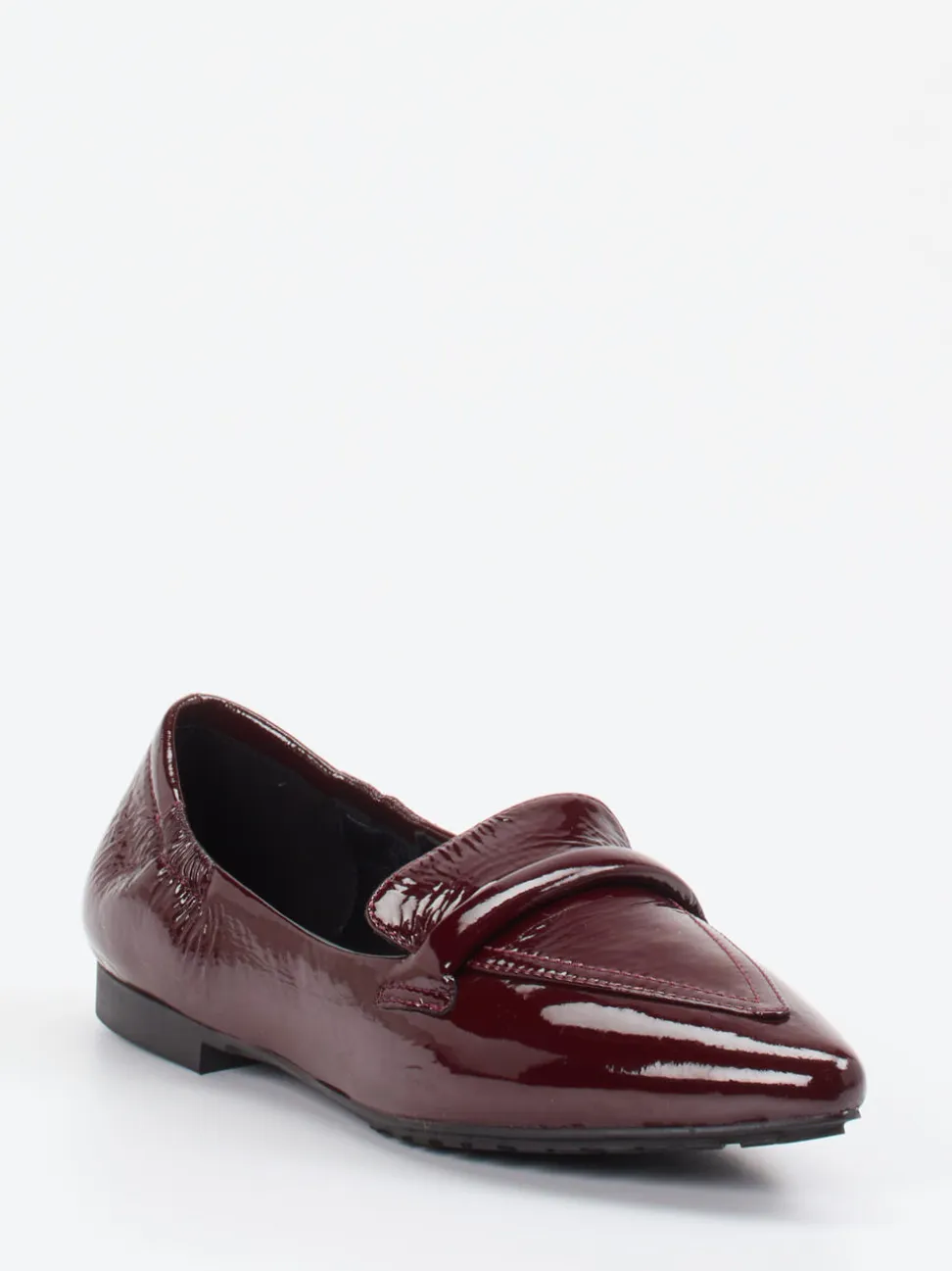 Andrea Puccini – Loafer aus Lackleder in Bordeaux