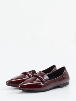 Andrea Puccini – Loafer aus Lackleder in Bordeaux