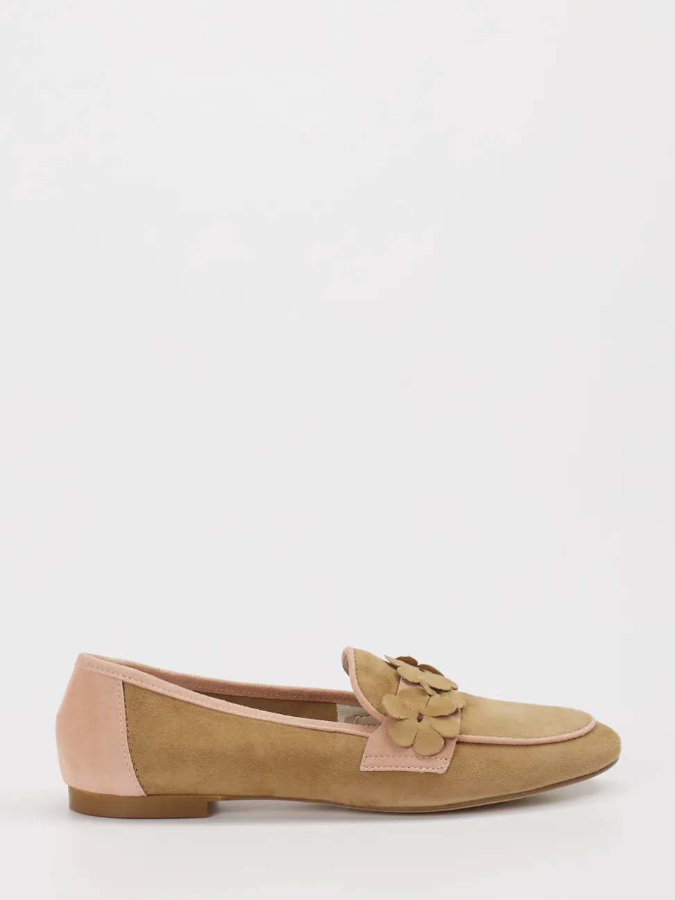 Andrea Puccini – Loafer aus Veloursleder Sandbeige