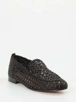 Andrea Puccini – Loafer aus Flechtleder schwarz