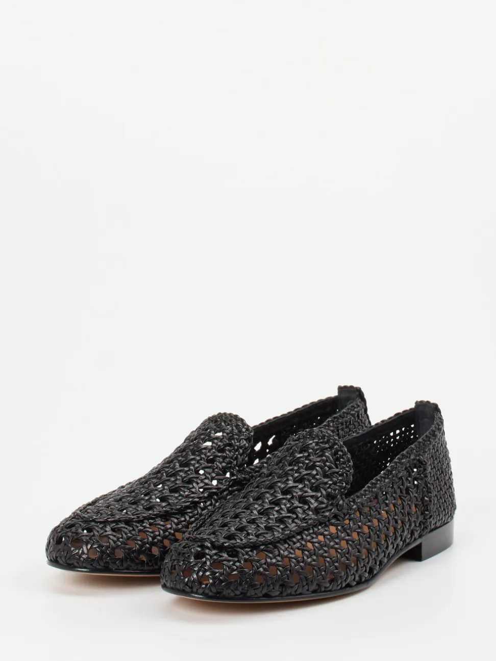 Andrea Puccini – Loafer aus Flechtleder schwarz