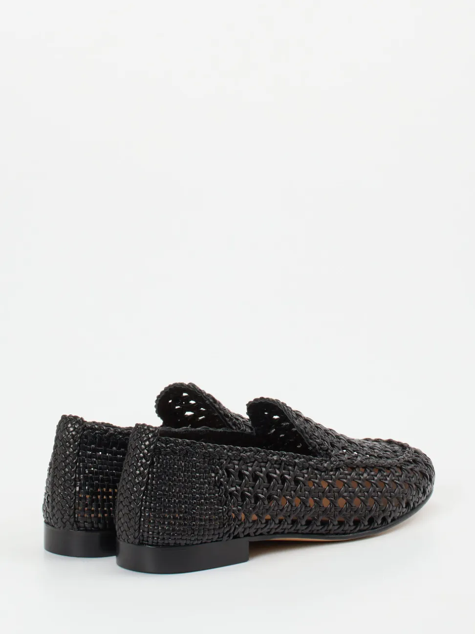 Andrea Puccini – Loafer aus Flechtleder schwarz