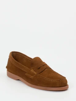 Andrea Puccini – Loafer aus Veloursleder rostbraun