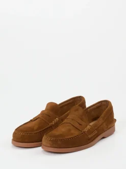 Andrea Puccini – Loafer aus Veloursleder rostbraun