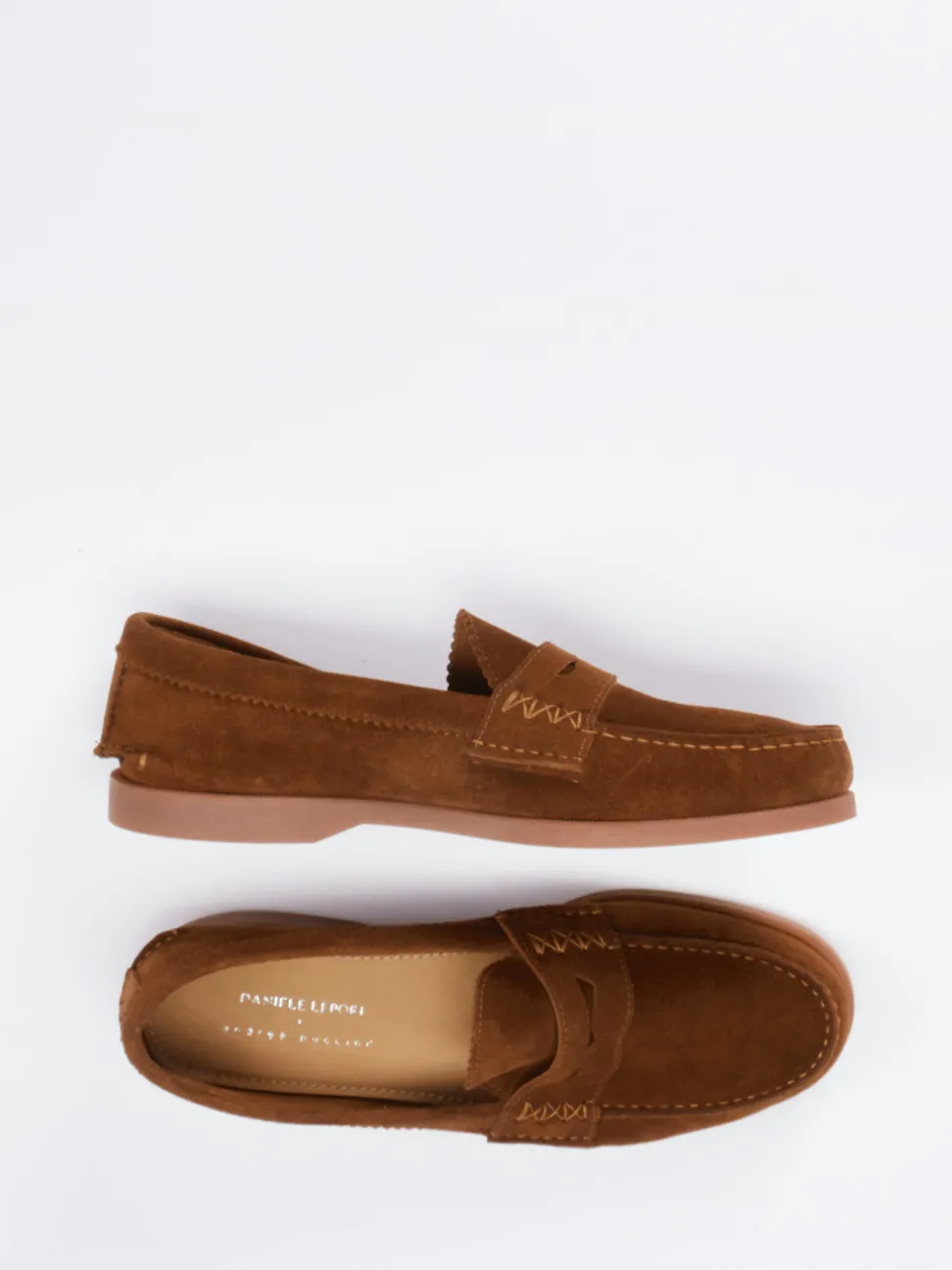 Andrea Puccini – Loafer aus Veloursleder rostbraun