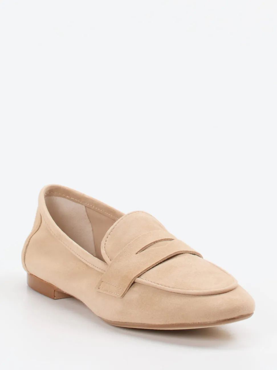 Andrea Puccini – Loafer aus Veloursleder beige