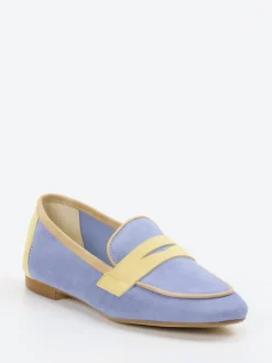 Andrea Puccini – Loafer aus Veloursleder Lavendelblau