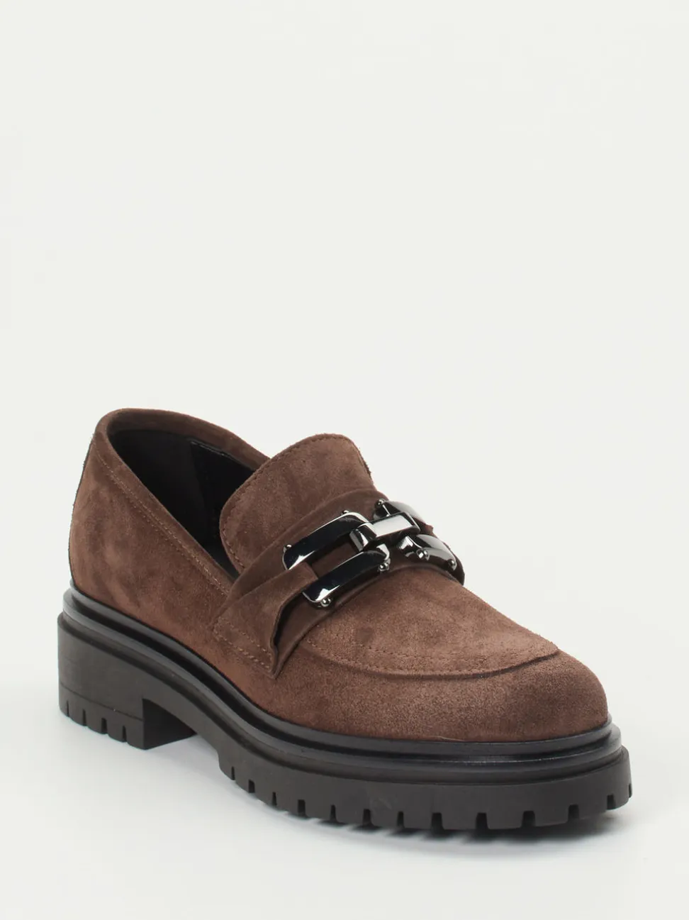 Andrea Puccini – Loafer aus Veloursleder Mittelbraun