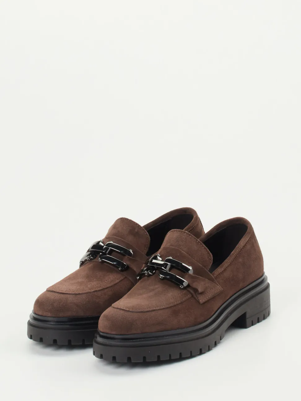 Andrea Puccini – Loafer aus Veloursleder Mittelbraun
