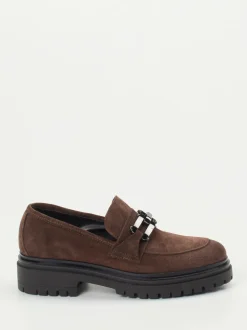 Andrea Puccini – Loafer aus Veloursleder Mittelbraun