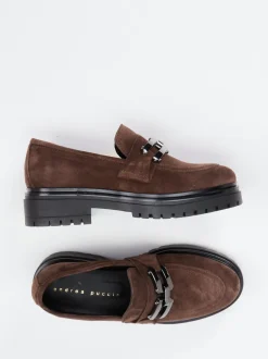 Andrea Puccini – Loafer aus Veloursleder Mittelbraun