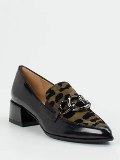 Andrea Puccini – Loafer aus geprägtem Leder schwarz
