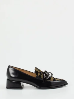 Andrea Puccini – Loafer aus geprägtem Leder schwarz