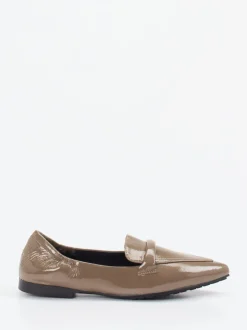Andrea Puccini – Loafer aus Lackleder in Taupe