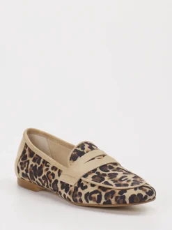Andrea Puccini – Loafer aus Kalbleder mit Leomuster