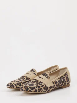 Andrea Puccini – Loafer aus Kalbleder mit Leomuster