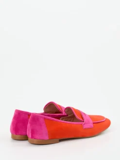 Andrea Puccini – Loafer aus Veloursleder in Orange