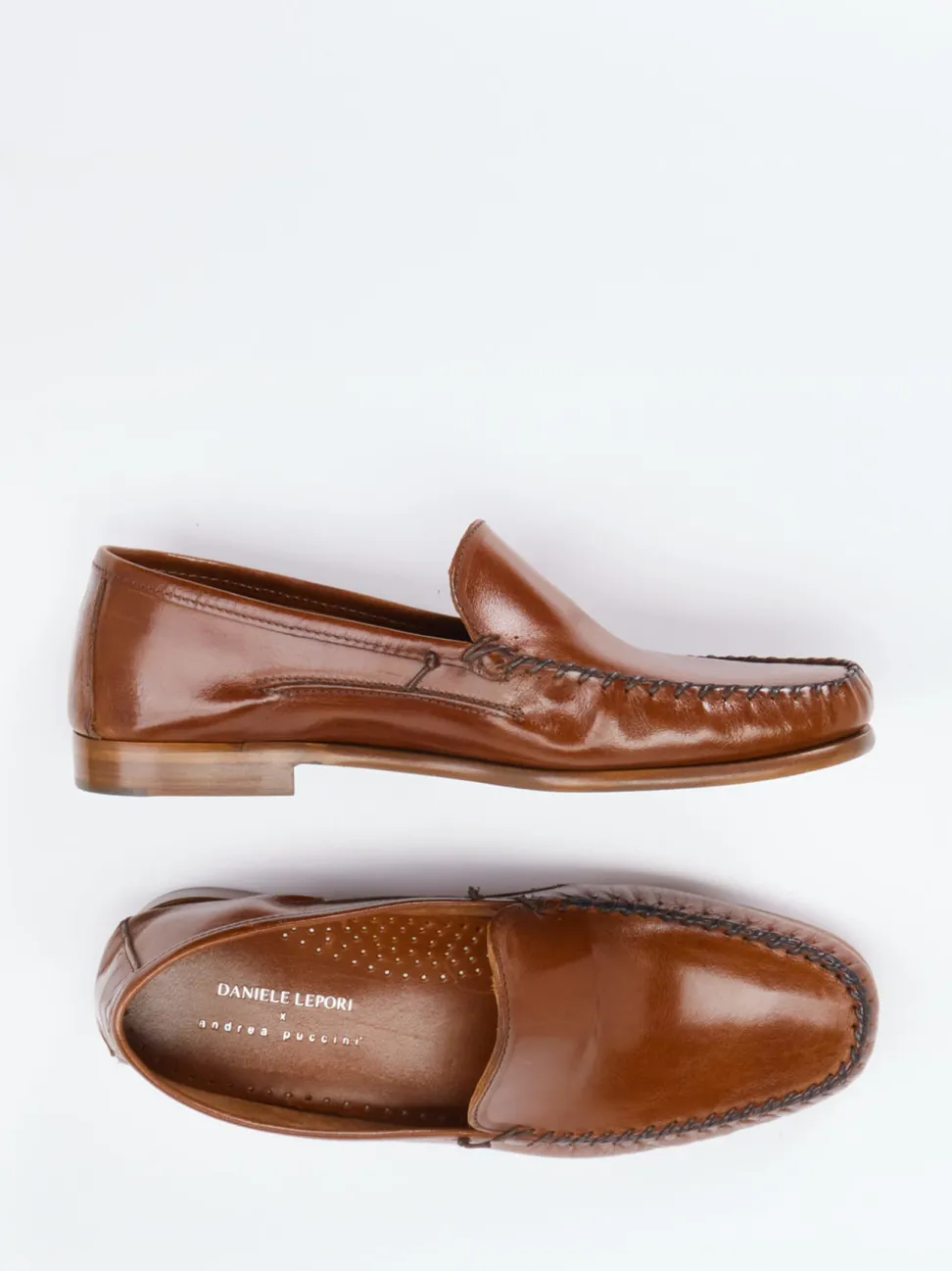 Andrea Puccini – Loafer aus Büffelleder cognacbraun
