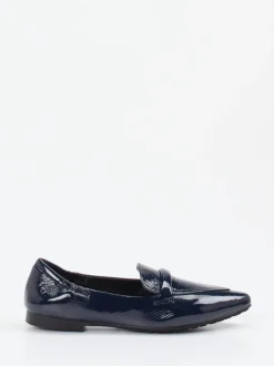Andrea Puccini – Loafer aus Lackleder in Dunkelblau