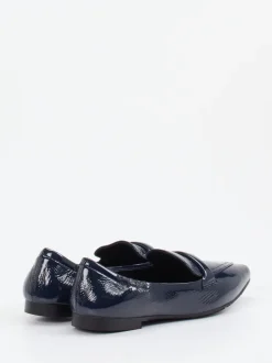 Andrea Puccini – Loafer aus Lackleder in Dunkelblau