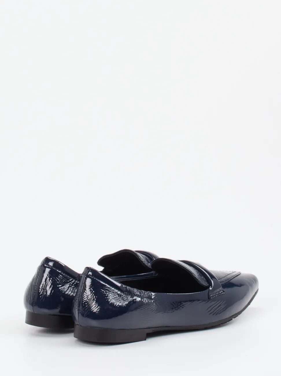 Andrea Puccini – Loafer aus Lackleder in Dunkelblau