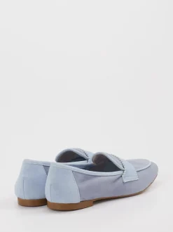 Andrea Puccini – Loafer aus Veloursleder Pastellblau