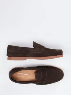 Andrea Puccini – Loafer aus Veloursleder Dunkelbraun