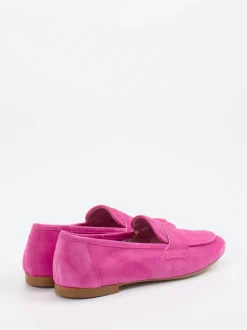 Andrea Puccini – Loafer aus Veloursleder pink