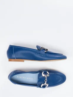 Andrea Puccini – Loafer aus Kalbleder kobaltblau
