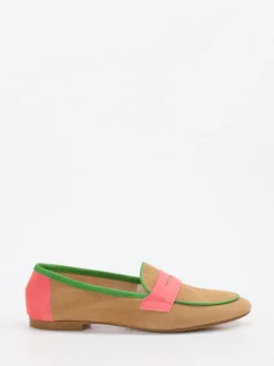 Andrea Puccini – Loafer aus Veloursleder Cognac