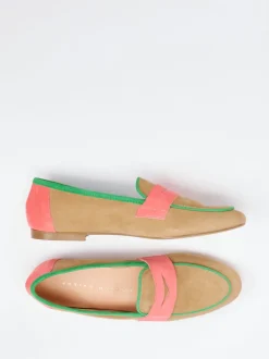 Andrea Puccini – Loafer aus Veloursleder Cognac