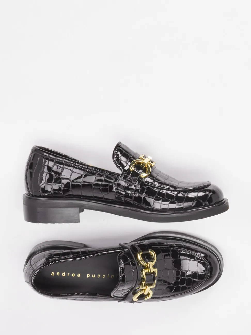 Andrea Puccini – Loafer aus Lackleder Schwarz