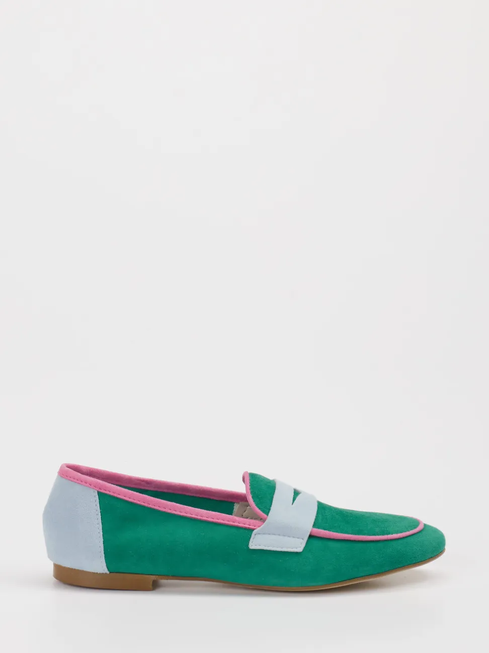 Andrea Puccini – Loafer aus Veloursleder Smaragdgrün