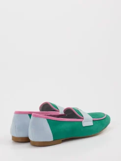 Andrea Puccini – Loafer aus Veloursleder Smaragdgrün