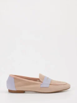 Andrea Puccini – Loafer aus Veloursleder in Pastell