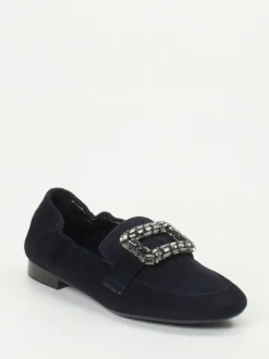Andrea Puccini – Loafer aus Veloursleder Dunkelblau