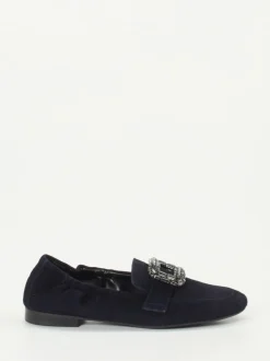 Andrea Puccini – Loafer aus Veloursleder Dunkelblau