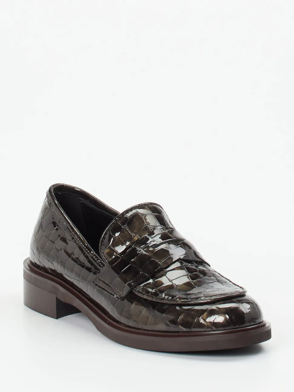 Andrea Puccini – Loafer aus Lackleder mit Krokoprägung