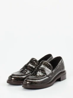 Andrea Puccini – Loafer aus Lackleder mit Krokoprägung