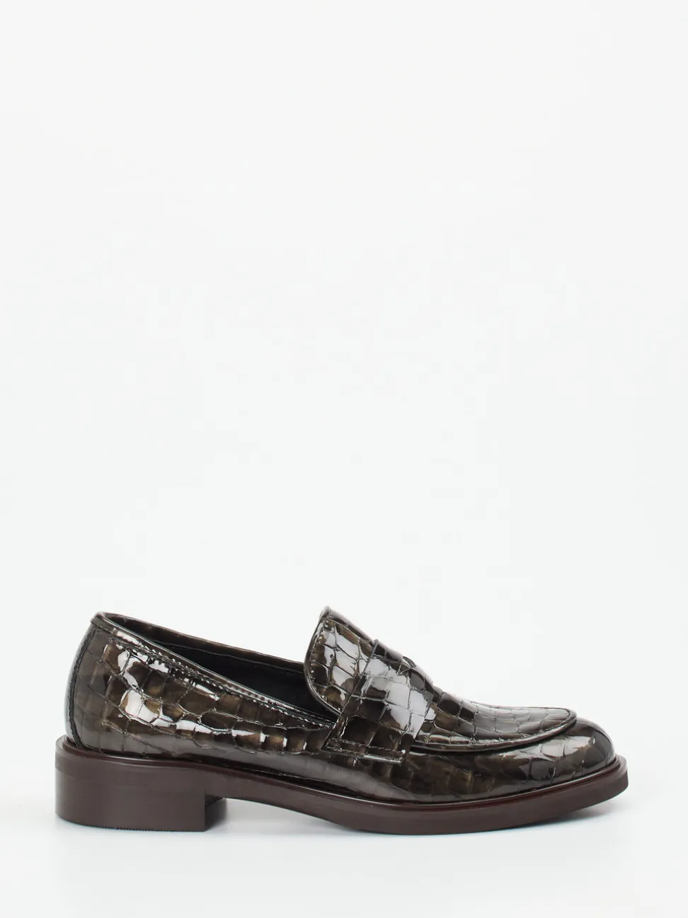 Andrea Puccini – Loafer aus Lackleder mit Krokoprägung
