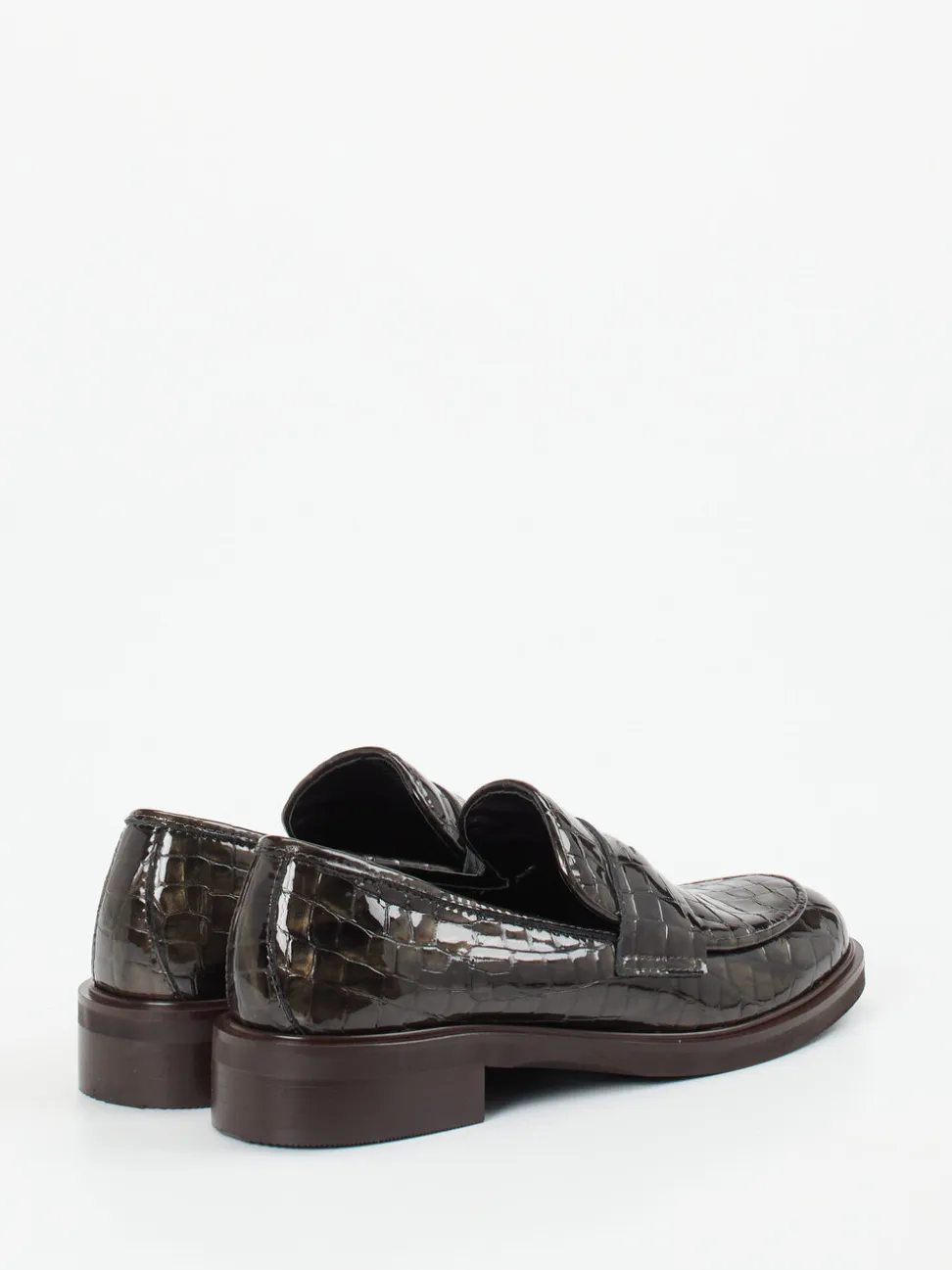 Andrea Puccini – Loafer aus Lackleder mit Krokoprägung