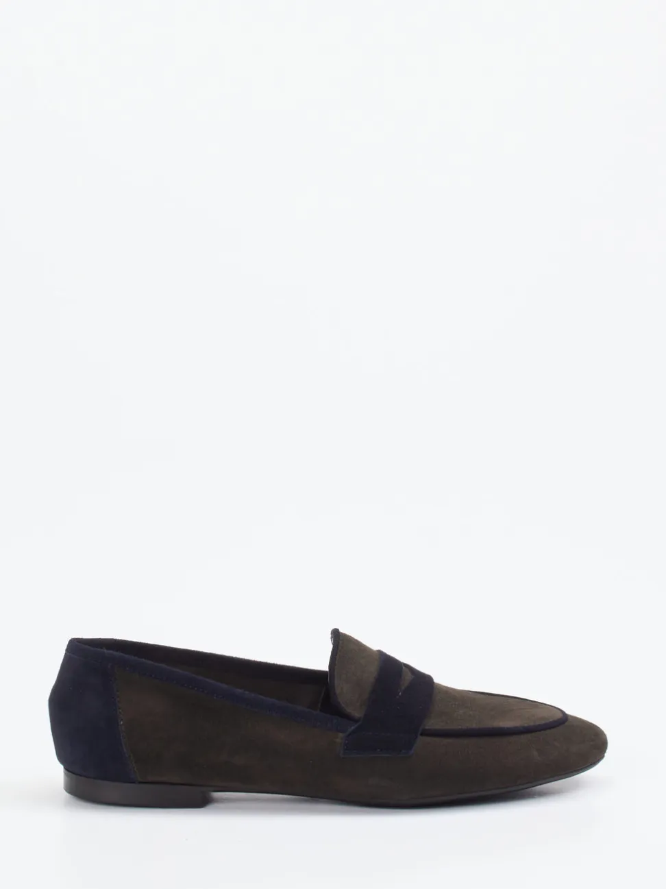 Andrea Puccini – Loafer aus Veloursleder olivbraun