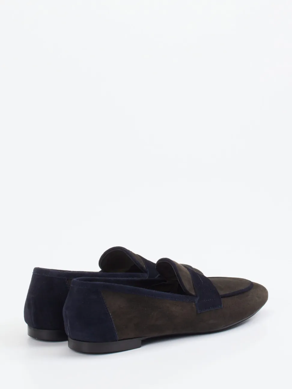 Andrea Puccini – Loafer aus Veloursleder olivbraun