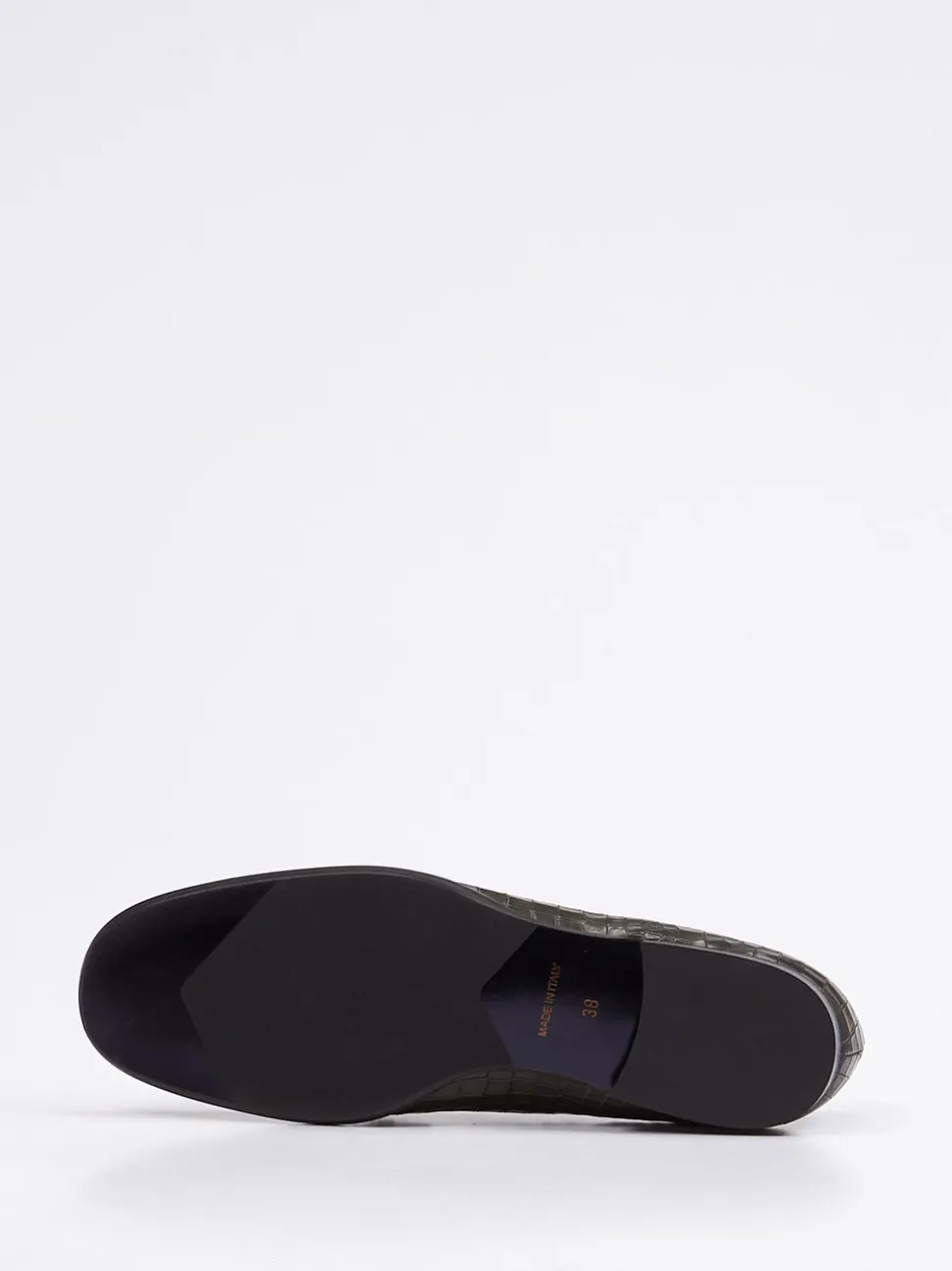 Andrea Puccini – Loafer aus geprägtem Leder olivgrau