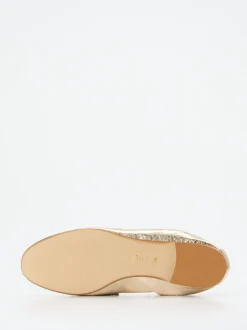 Andrea Puccini – Loafer aus Metallicleder goldfarben